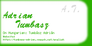 adrian tumbasz business card