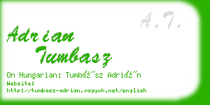 adrian tumbasz business card